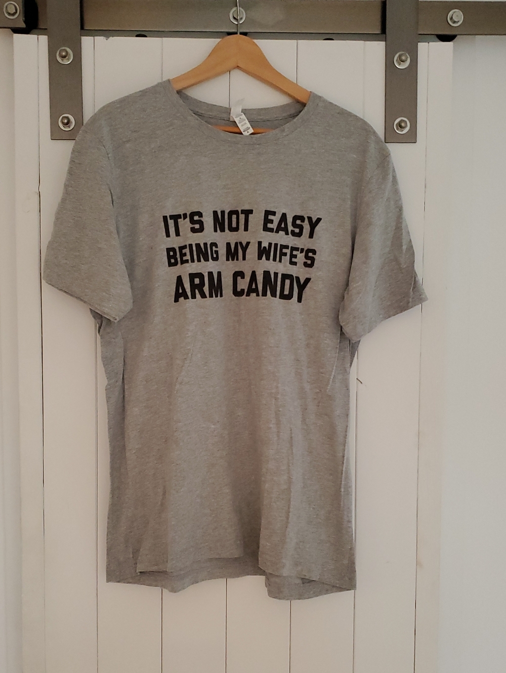 Bella Canvas Gray Short-Sleeve Graphic Tee - Bold Black Text